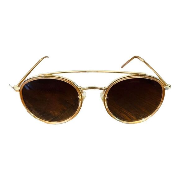 Gold and Brown Soho Oval Sunglasses main image 1
